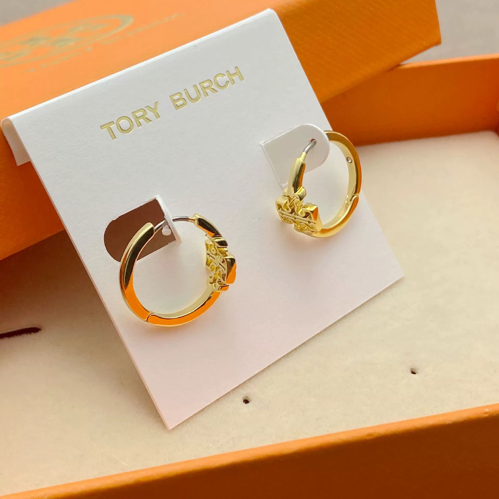 Tory Burch Geometric Hollow Diamond Letter Earrings
